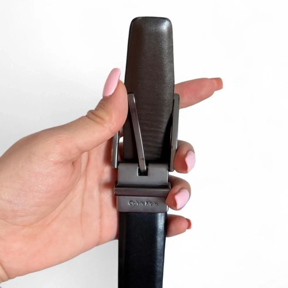 Calvin Klein Men's Size‎ 32 Double Side Black Brown Leather Belt